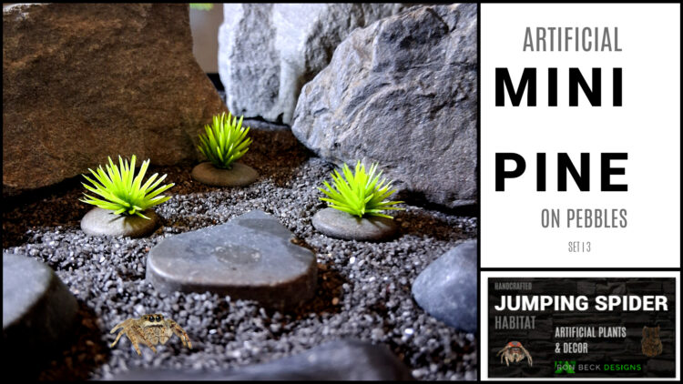 Artificial Mini Pine Bushes - Jumping Spider decor JS607 1