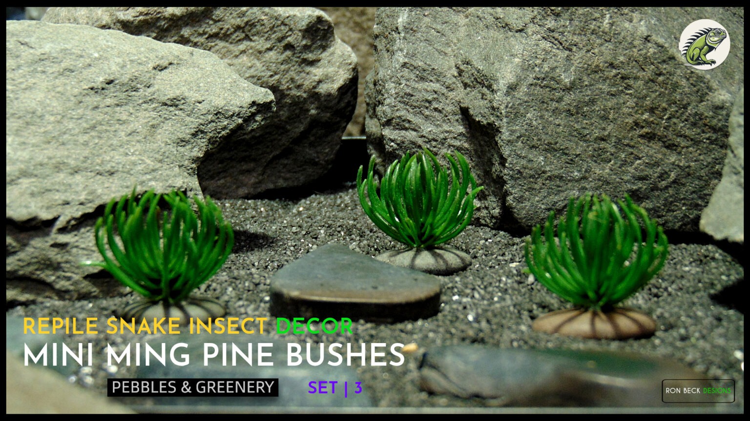 Mini Ming Pine Bushes artificial plants p611 reptile snake insect