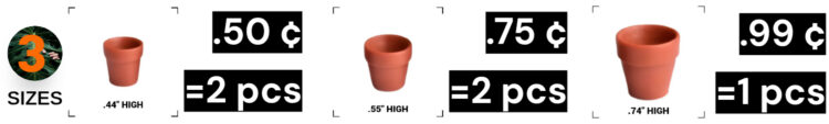 Resin Mini Terracotta Style Flower Pots - Image 3