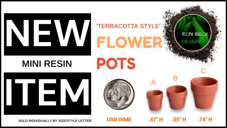 Resin Mini Terracotta Style Flower Pots SIZE 1920
