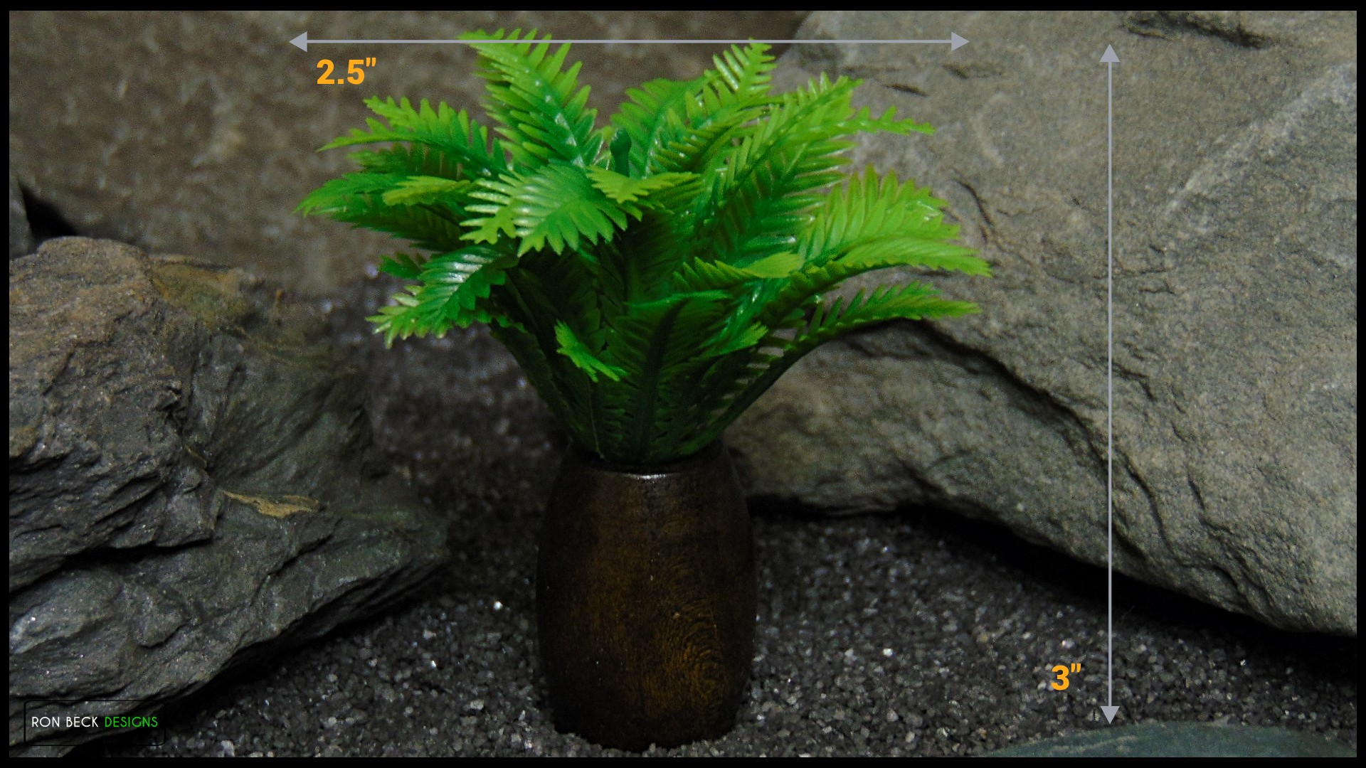 Artificial mini coconut palm natural wood trunk PRJS633T 3 Artificial mini coconut palm tall wood trunk - Ron Beck Designs. js633t height