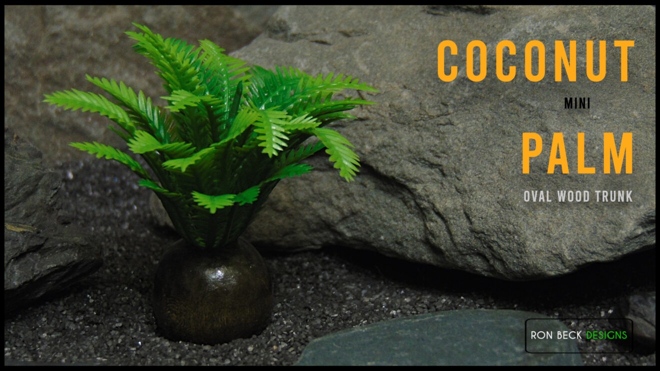 Artificial mini coconut palm wood trunk - Ron Beck Designs js633 title