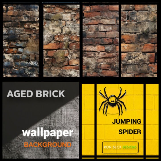 Aged Brick – Jumping Spider enclosure wallpaper background 7 Grids Collage-fotor-202601224459
