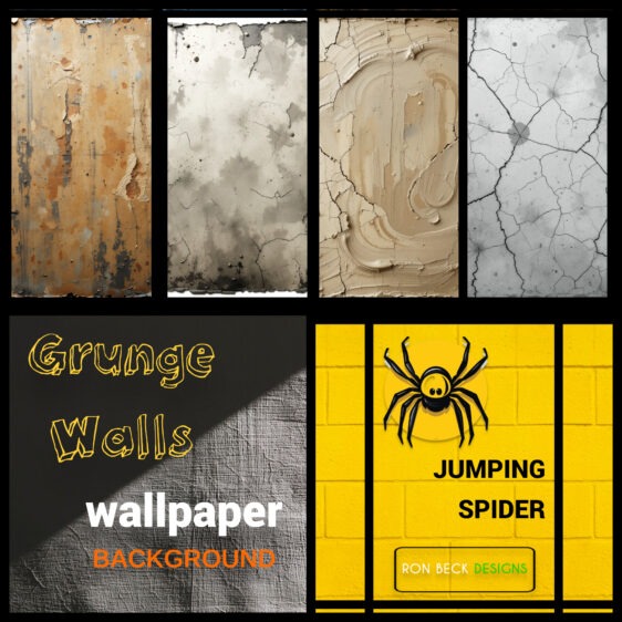 Grunge Walls—Jumping Spider enclosure wallpaper background