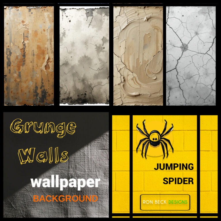 Grunge Walls—Jumping Spider enclosure wallpaper background