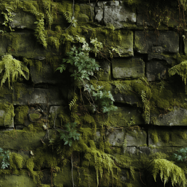 Moss vines brick stone backgrounds jumping spider insect enclosure