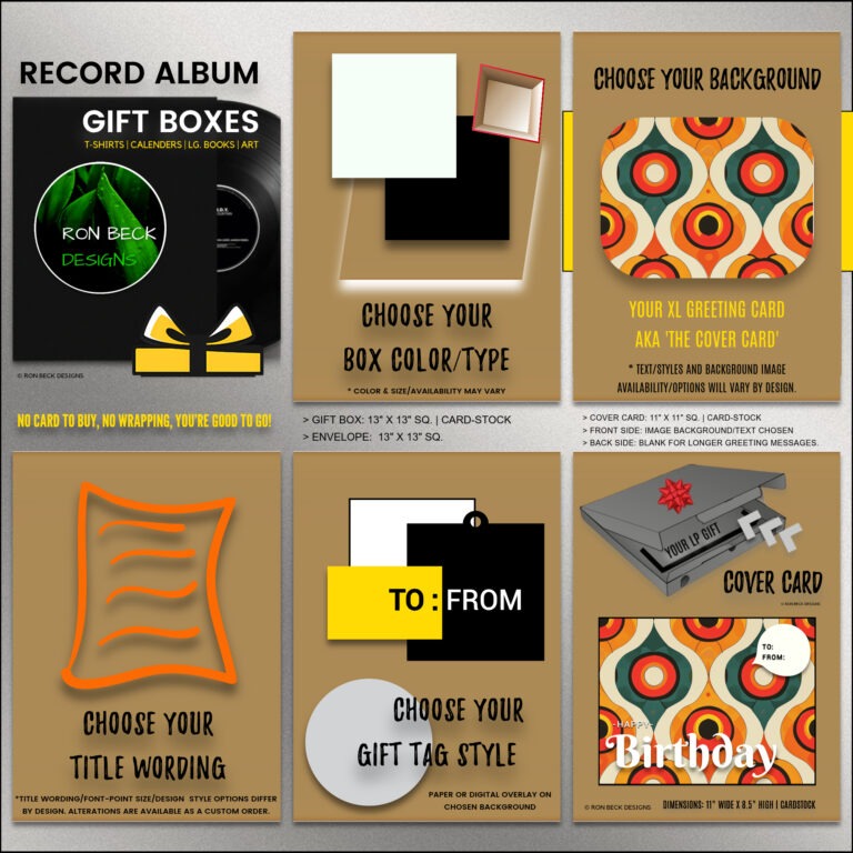 Record Album Gift Box | Make a cover card insert 4 steps 6 Grid