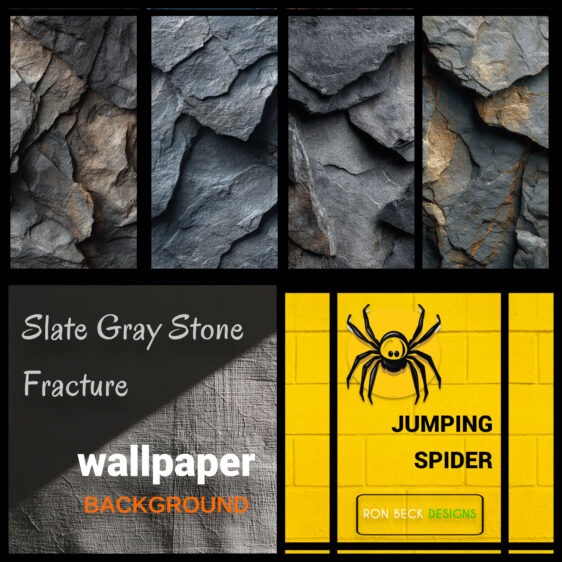 Slate Gray Stone Fracture - Jumping Spider enclosure wallpaper background 7 Grids Collage-fotor-202601221440