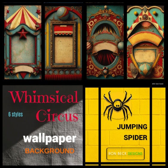 Whimsical Circus Blank - Jumping Spider enclosure wallpaper background