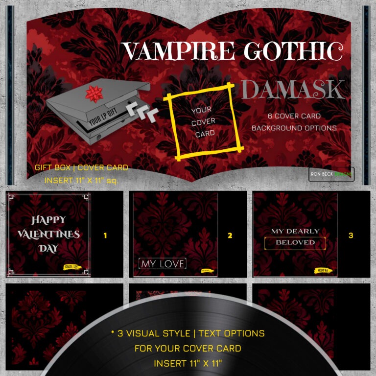 vampire gothic damask-text style options | record album gift box .jpg