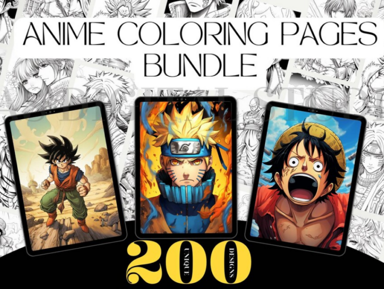 Screenshot 2026 07 28 at 00 58 48 Coloring Pages Bundle of Anime Manga With PLR Resell Rights 200 Designs Etsy