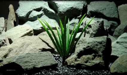 Design Portfolio Reptile Plants & Succulents 65 Artificial Saw Blade Grass - Artificial Aquarium Plant Reptile Habitat Plant - PARP390