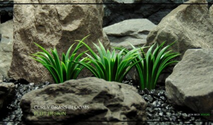CURLY GRASS PLOT Artificial Curly Grass Plot 3X - Aquarium Reptile Plant parp457.jpg 5