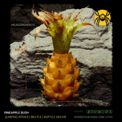 Artificial Pineapple Bush Mini - Jumping Spider Decor JS453 h