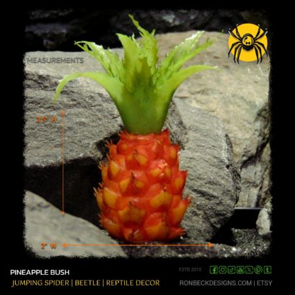 Artificial Pineapple Bush Mini - Jumping Spider Decor JS454 h