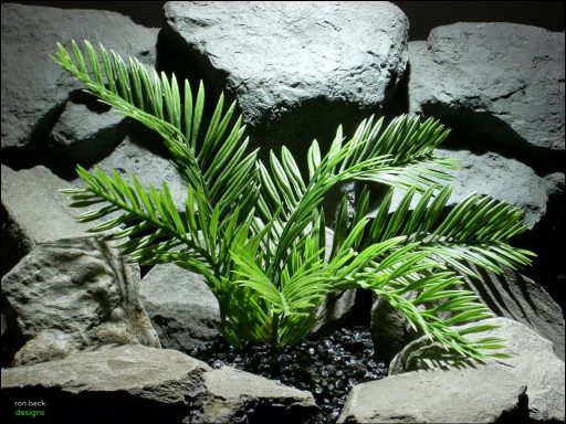 plastic reptile snake habitat plant cycas palm custom | ron beck designs